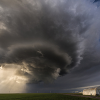 Buy canvas prints of  Structure over the great plains of Colorado, USA. by John Finney