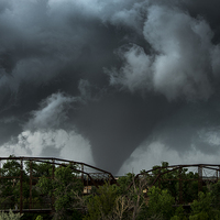 Buy canvas prints of Large Tornado, Canadian, Texas, USA by John Finney