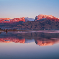 Buy canvas prints of Ben Nevis winter sunset, Scottish Highlands, UK by John Finney