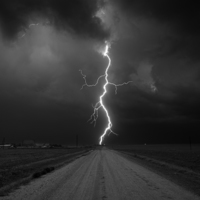 Buy canvas prints of  Kanorado Lightning, Kansas. Extreme weather, USA  by John Finney