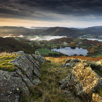 Buy canvas prints of  Loughrigg Tarn by John Finney