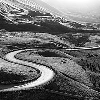 Buy canvas prints of Edale Landscape, Black and White. by John Finney