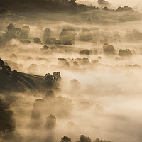 Buy canvas prints of Late Summer sunrise. Hope valley, Peak District. by John Finney