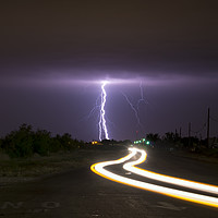 Buy canvas prints of Street Lightning, New Mexico.  by John Finney