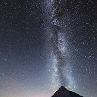 Buy canvas prints of Milky Way over Buachaille Etive Mòr  by John Finney