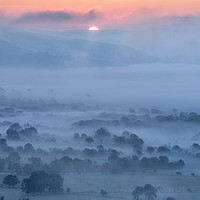 Buy canvas prints of Hope Valley sunrise  by John Finney