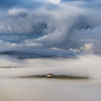 Buy canvas prints of Farm in the Clouds  by John Finney