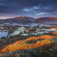 Buy canvas prints of Great Langdale in Red  by John Finney