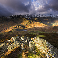 Buy canvas prints of Little Langdales hanging valley  by John Finney