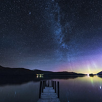 Buy canvas prints of Northern Lights over the Lake District by John Finney
