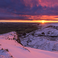 Buy canvas prints of Peak District Winter sunrise by John Finney