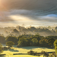 Buy canvas prints of Edale sunrise, Peak District, Derbyshire by John Finney