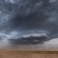 Buy canvas prints of Dusty Supercell storm by John Finney