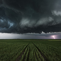 Buy canvas prints of Tornado warned Storm near Killdeer, North Dakota  by John Finney