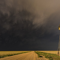 Buy canvas prints of The Storm and a Windmill by John Finney