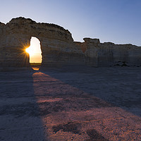 Buy canvas prints of Monument Rocks sunset light by John Finney