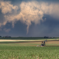 Buy canvas prints of Tornado funnel cloud by John Finney