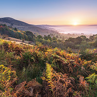 Buy canvas prints of Hope Valley Autumn sunrise, Peak District by John Finney