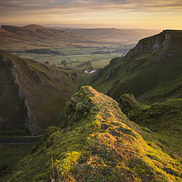 Buy canvas prints of Winnats Pass sunrise, Derbyshire by John Finney
