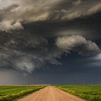 Buy canvas prints of Rotating thunderstorm, Nebraska. by John Finney