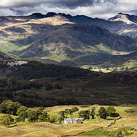 Buy canvas prints of Little Langdale from Black Fell, Lake District, UK by John Finney
