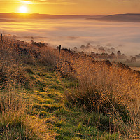 Buy canvas prints of Hope valley Autumn sunrise, Derbyshire by John Finney