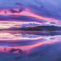 Buy canvas prints of Derwent Water Symmetry Panoramic by John Finney