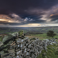 Buy canvas prints of Winhill and Bamford sunrise  by John Finney