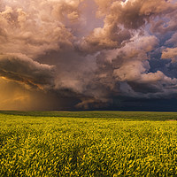 Buy canvas prints of Montana tornado warned sunset by John Finney