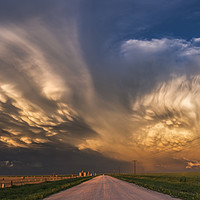 Buy canvas prints of Supercell sunset spectacular  by John Finney