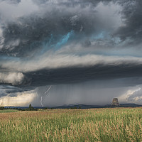 Buy canvas prints of Devils Tower Supercell  by John Finney