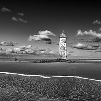 Buy canvas prints of Point of Ayr Lighthouse, Talacre, North wales by John Finney