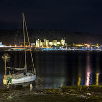 Buy canvas prints of Conwy Castle & River Conwy, North Wales by John Finney