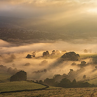 Buy canvas prints of Hathersage sunrise, Derbyshire by John Finney