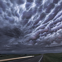 Buy canvas prints of Mammatus clouds over Montana  by John Finney
