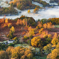 Buy canvas prints of Loughrigg Autumn sunrise  by John Finney