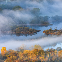 Buy canvas prints of Elterwater Autumn sunrise  by John Finney