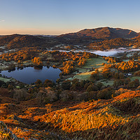 Buy canvas prints of Loughrigg Autumn sunrise  by John Finney