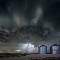 Buy canvas prints of Colorado Silo Storm by John Finney