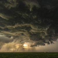 Buy canvas prints of Thunderstorm over Montana by John Finney