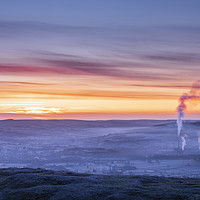 Buy canvas prints of Watching the sunrise over Castleton, Derbyshire.  by John Finney