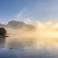 Buy canvas prints of Ben Nevis and Loch Linnie Sunrise by John Finney