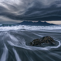 Buy canvas prints of Dramatic seascape with the Isle of Rum  by John Finney