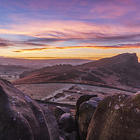 Buy canvas prints of The Roaches; Hen Cloud Dawn  by John Finney