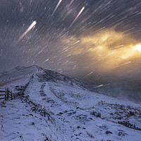 Buy canvas prints of Sunrise Blizzard, Peak District by John Finney
