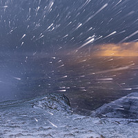 Buy canvas prints of Extreme Sunrise Blizzard, Peak District  by John Finney