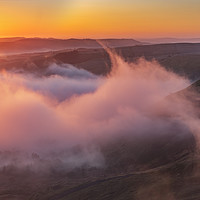 Buy canvas prints of Sunrise Rising Mist, Peak District by John Finney