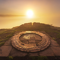 Buy canvas prints of Eccles Pike Topograph sunrise, Derbyshire by John Finney