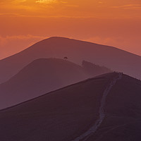 Buy canvas prints of The Sunrise Layers of Back Tor, Peak District.   by John Finney