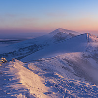 Buy canvas prints of Winter Sunrise on the Great Ridge, Peak District  by John Finney